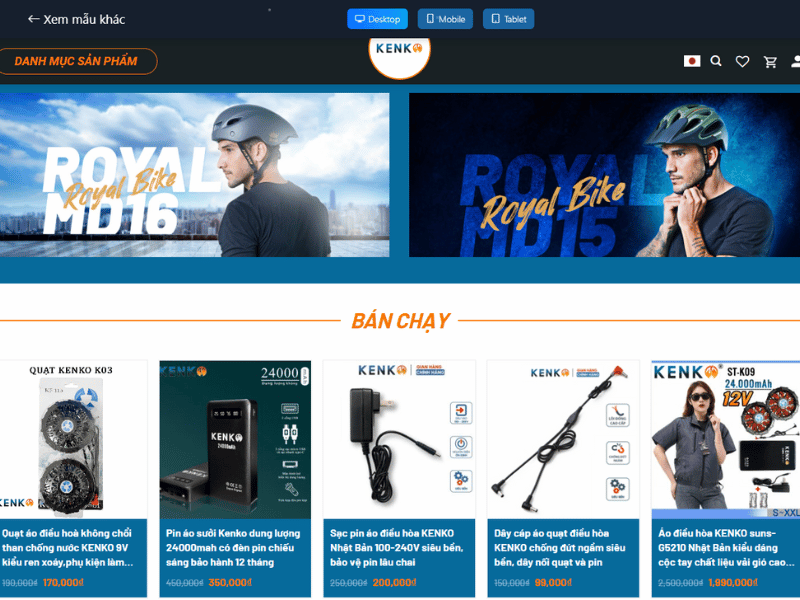 Mẫu website bán thời trang